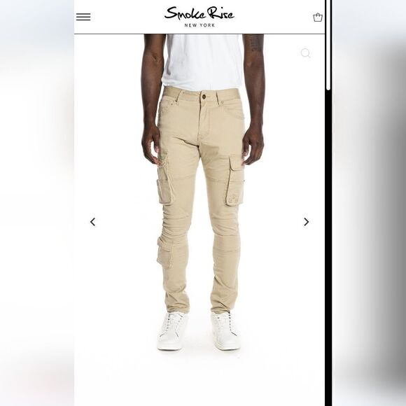 Smoke Rise multipocket tan cargo pants - Picture 1 of 7